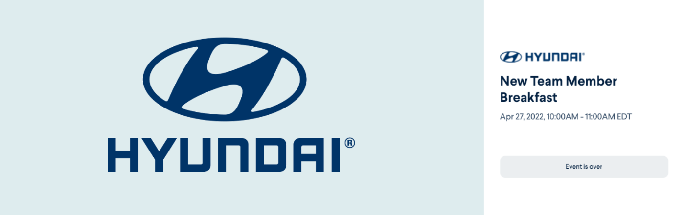 Hyundai logo on mint background